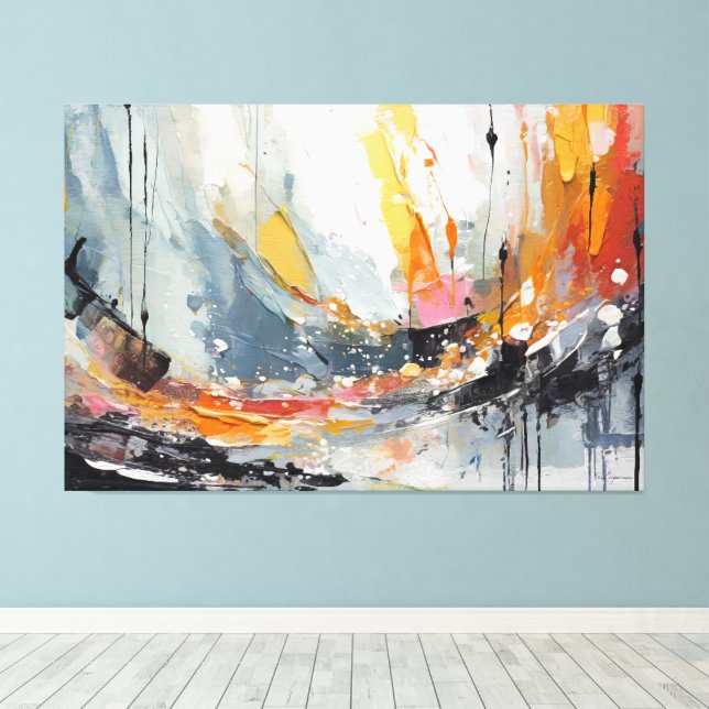 Abstrakt målning canvastryck (Insitu (trägolv))