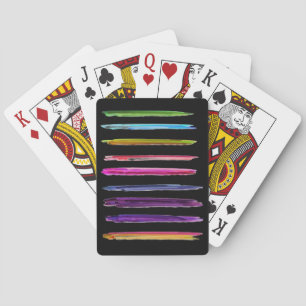 Abstrakt målning Färgglada penseldrag #2 Casinokort