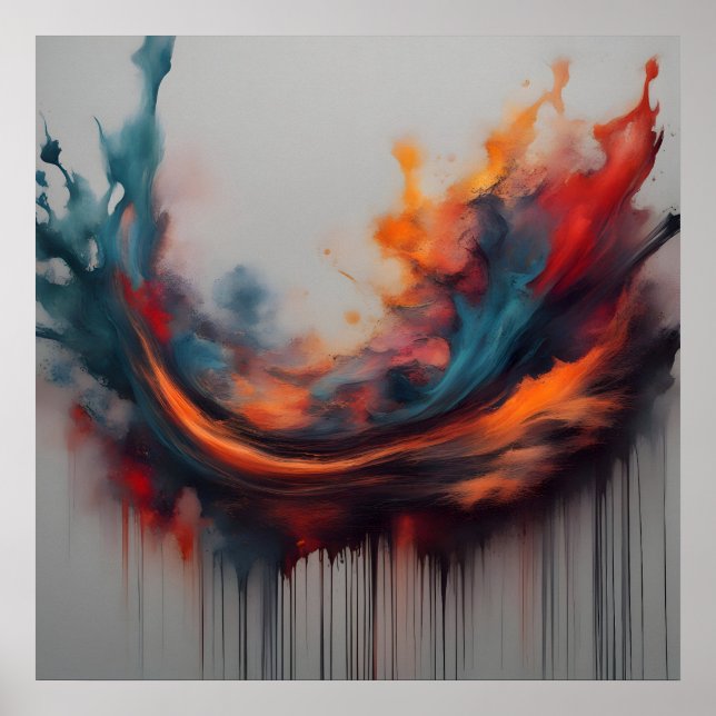 Abstrakt målning konst poster (Framsidan)