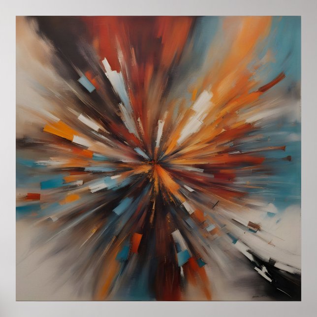 Abstrakt målning konst poster (Framsidan)