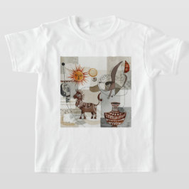 Abstrakt målning med etniska element t shirt