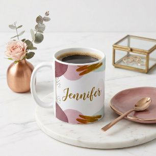 Abstrakt målning personlig kaffemugg