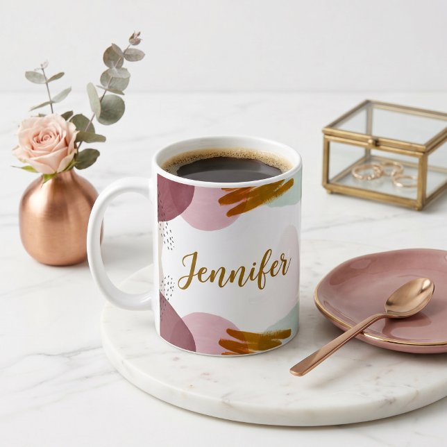 Abstrakt målning personlig  kaffemugg (Skapare uppladdad)