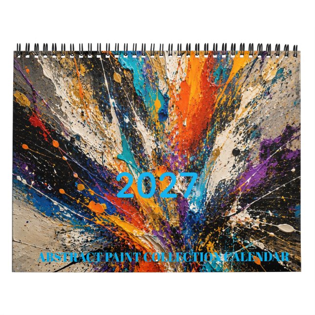 Abstrakt målningsexplosion 2027 kalender (Omslag)