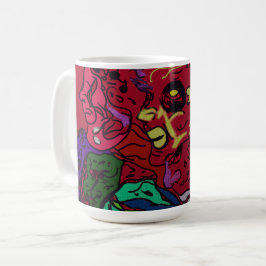 Abstrakt mån galax konst kaffemugg
