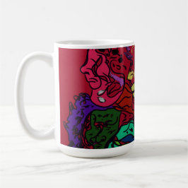 Abstrakt mån galax konst kaffemugg