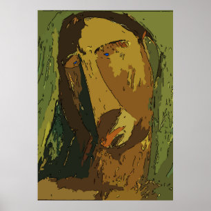 Abstrakt Man, lägg till text Poster