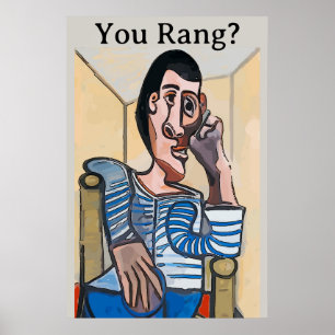 Abstrakt Man på Cell Mobil, redigera text Poster