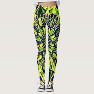 abstrakt mandaka art mönster leggings