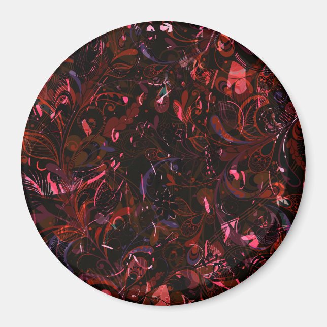 Abstrakt Mandala 6 Magnet (Framsidan)