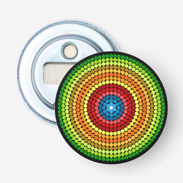 Abstrakt Mandala Art Design-65904 Flasköppnare (Framsidan)