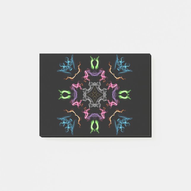 Abstrakt Mandala Digital Teckning Post-it Block (Framsida)