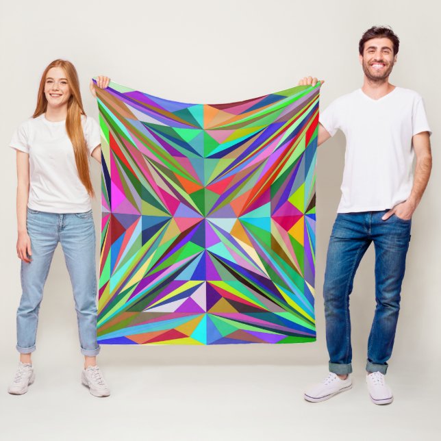 Abstrakt Mandala Fleecefilt (På plats)