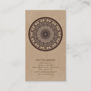 Abstrakt Mandala för kaffefärger Visitkort