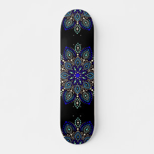 Abstrakt Mandala Gatukonst Mini Skateboard Bräda 18,5 Cm