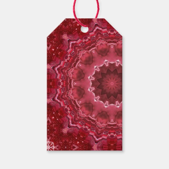 Abstrakt, mandala, kaleidoskop presentetikett (Framsidan)