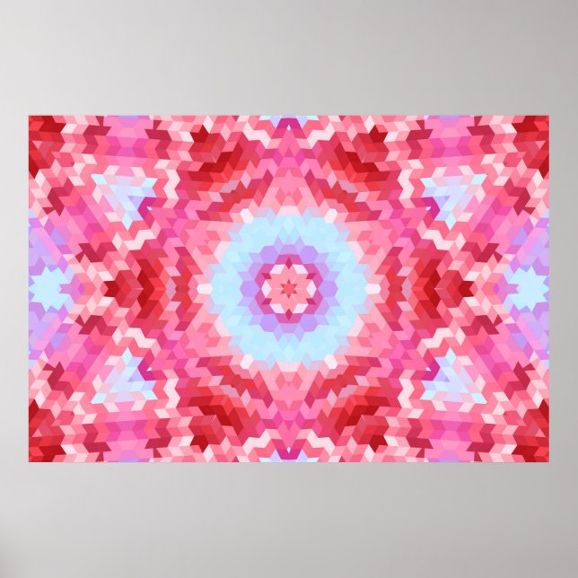 Abstrakt mandala kaleidoskop, runda former poster (Framsidan)