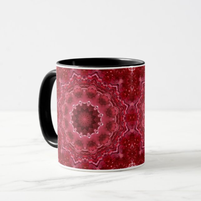 Abstrakt, mandala, kalejdoskop mugg (Framsida vänster)