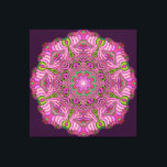 Abstrakt Mandala Kanvastryck Rosa Pops<br><div class="desc">Denna konstnärliga geometriska utformning har former och detaljer för fantastisk och trendig mjukt färg. Du kan anpassa den här produkten genom att ändra bakgrunden till färg för att få den kombination av färg som du verkligen vill ha. Det är också möjligt att lägga till text.</div>
