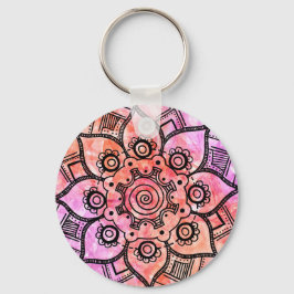 Abstrakt Mandala Keychain Nyckelring