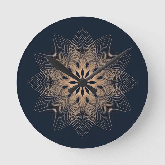 Abstrakt mandala rund klocka (Framsida)