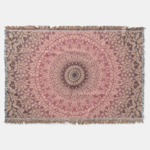 Abstrakt mandala rund sömlös mönster kaleidosco filt