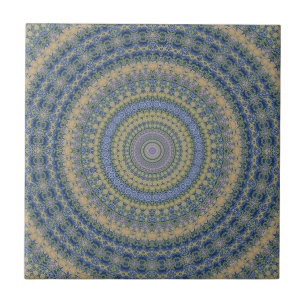 Abstrakt mandala rund sömlös mönster kaleidosco kakelplatta
