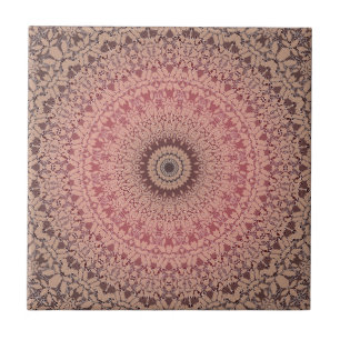 Abstrakt mandala rund sömlös mönster kaleidosco kakelplatta
