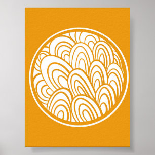 Abstrakt Mandala Stil Circle Illustration Poster