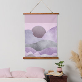 Abstrakt Måne bergen Lavender Grått