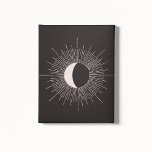 Abstrakt Måne Burst Eclipse Canvastryck<br><div class="desc">Abstrakt och mystiskt måne sprängde contemporaryn på mörkens bakgrund.</div>
