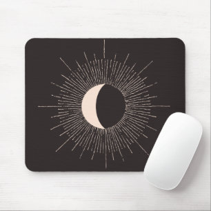 Abstrakt Måne Burst Eclipse Musmatta