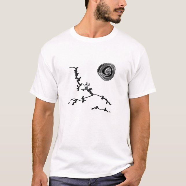 abstrakt måne tee shirt (Framsida)