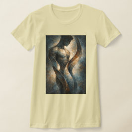 Abstrakt manlig figur – samtida expression t shirt