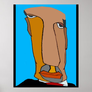 Abstrakt Man's Ansikte 7 Poster