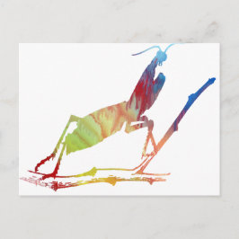 Abstrakt Mantis silhouette Vykort