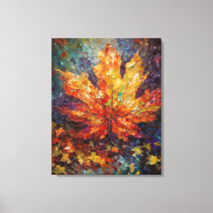 Abstrakt Maple Löv Fine Art Canvastryck