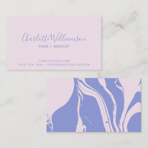 Abstrakt Marble Art in Lavender Lila and Rosa Visitkort