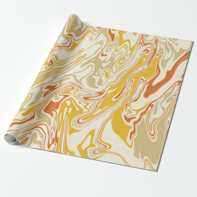 Abstrakt Marble Boho Wrapping Papper Lakan Presentpapper (Utrullad)