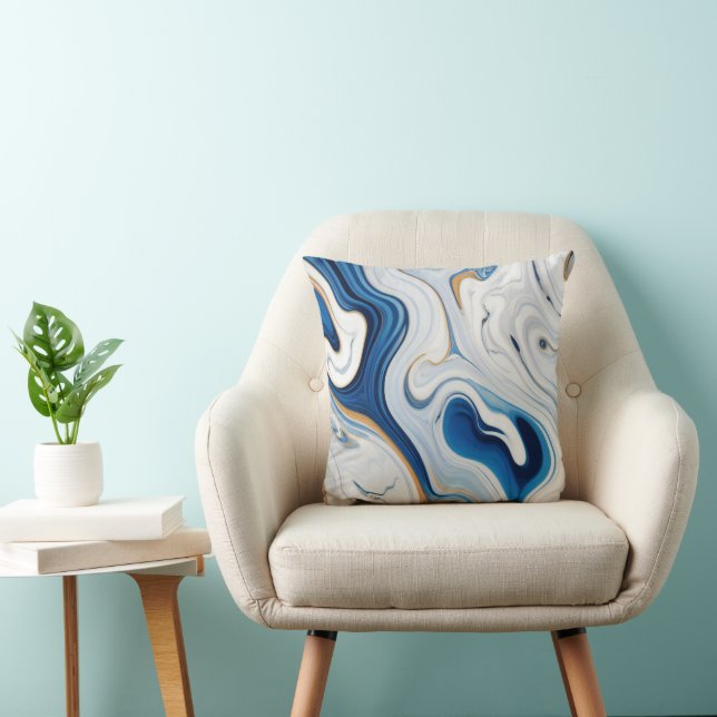 Abstrakt marble Dekorativ kudde (Stol)