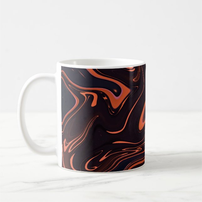 Abstrakt Marble: Konstnärlig bakgrund Struktur Kaffemugg (Vänster)