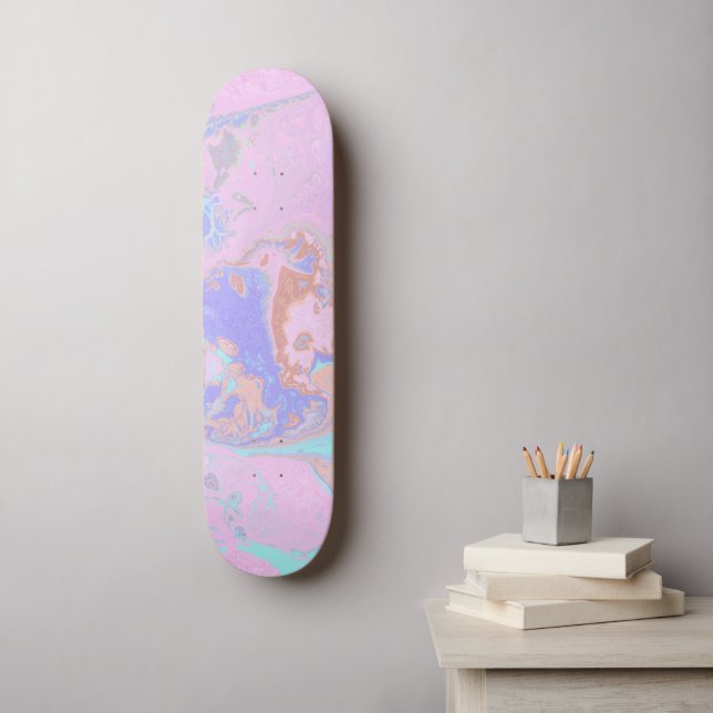Abstrakt Marble Mini Skateboard Bräda 18,5 Cm (Väggkonst)