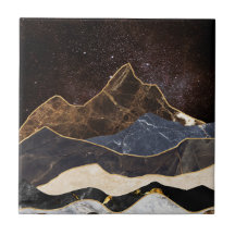 Abstrakt Marble Mountain under Starry Himmel