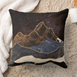 Abstrakt Marble Mountain under Starry Himmel Kudde