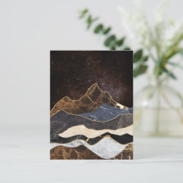Abstrakt Marble Mountain under Starry Himmel Vykort