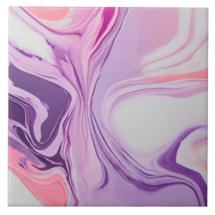 Abstrakt Marble Rosa Lila Shades Paint Stänk Kakelplatta