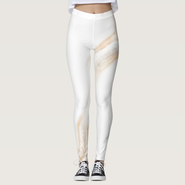 Abstrakt Marble Struktur Nature Leggings (Framsida)