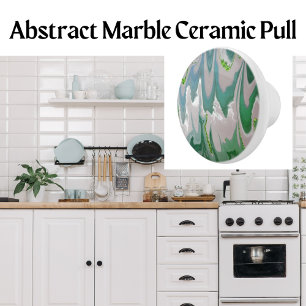 Abstrakt Marble Swirl Ceramic Drag Knopp