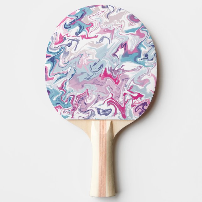 Abstrakt Marble Swirl Ping Pong Paddle - färgstark Pingisracket (Framsidan)