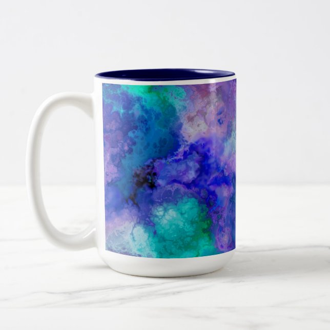 Abstrakt Marble Två-Tonad Mugg (Vänster)